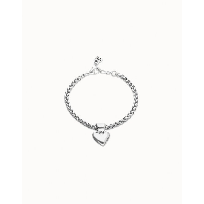 Uno De 50  Pálpito Small Heart Chain Bracelet 15.5-16.7cm