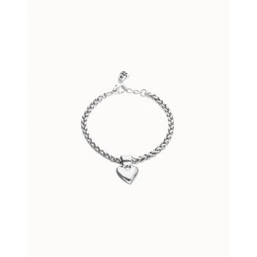 UNO De 50 Pálpito Small Heart Chain Bracelet 15.5-16.7cm