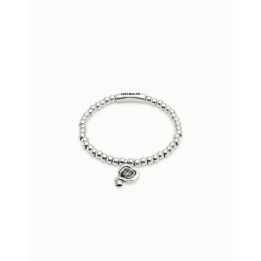 UNO De 50 Ser Expresiva Black Crystal Heart Bracelet
