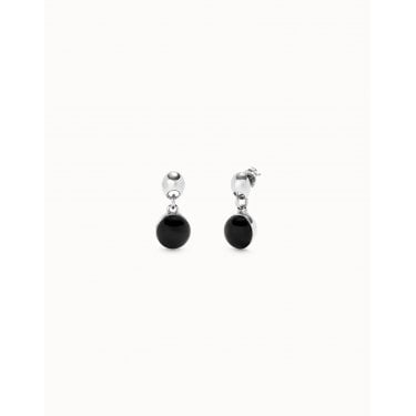 UNO De 50 Ser Fascinante Black Murano Drop Earrings 2.5cm 