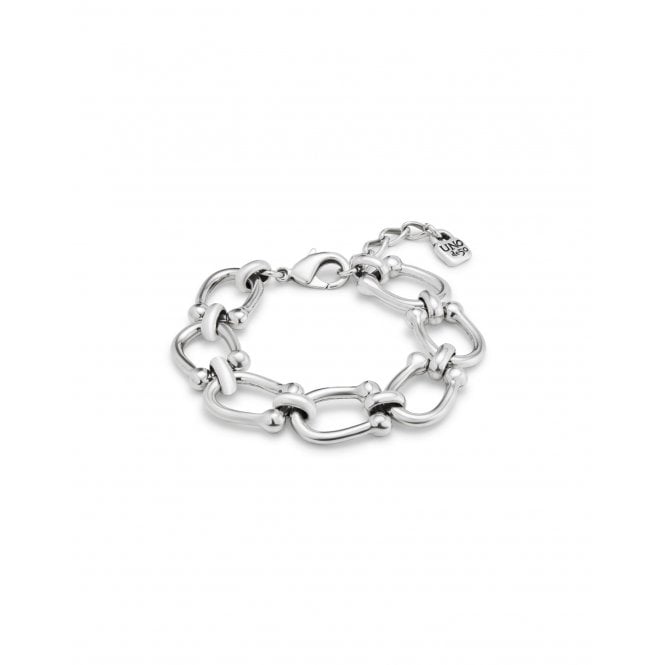 Uno De 50  Youthful Horseshoe Medium Oval Link Chain Bracelet 16-18.5cm