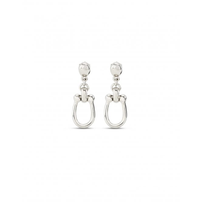 Uno De 50  Youthful Horseshoe Medium Oval Link Drop Earrings 4cm