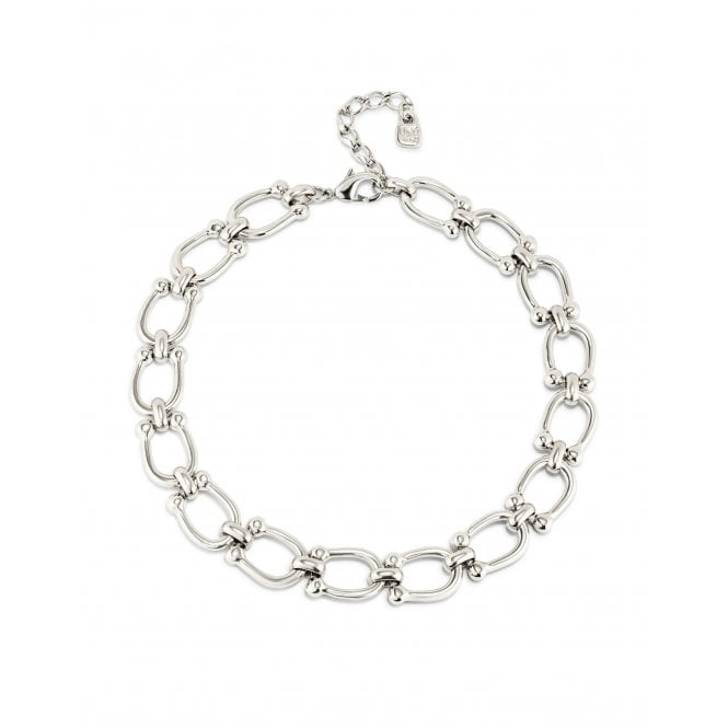 Uno De 50  Youthful Horseshoe Short Link Necklace 40-45cm 
