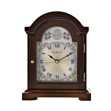 Wm.Widdop Broken Arch Wooden Mantel Clock 24.5 x 19 x 9.5cm