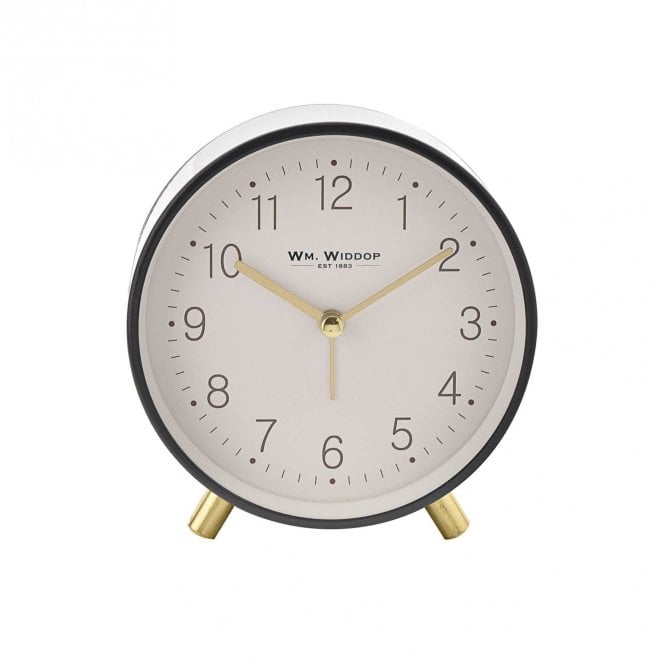 Wm.Widdop  Grey Alarm Clock 12.5 x 11 x 5cm