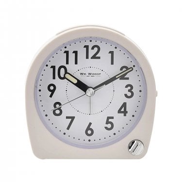 Wm.Widdop Round White Alarm Clock 10 x 9.5 x 5cm