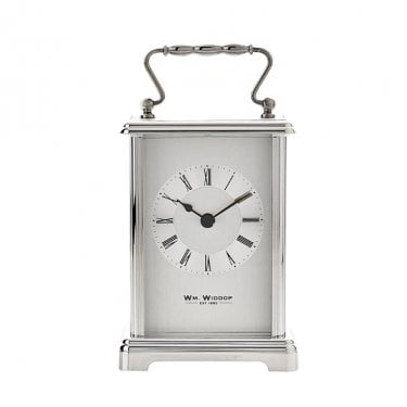 Silver Colour Carriage Clock  H 165, W 90, D 60mm