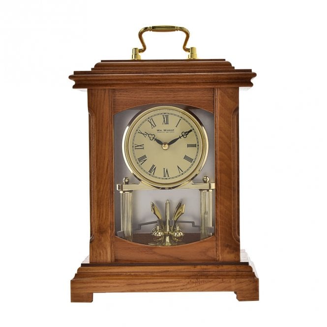 Wm.Widdop  Wood Lantern Style Mantel Clock 29.5 x 19 x 12.5cm